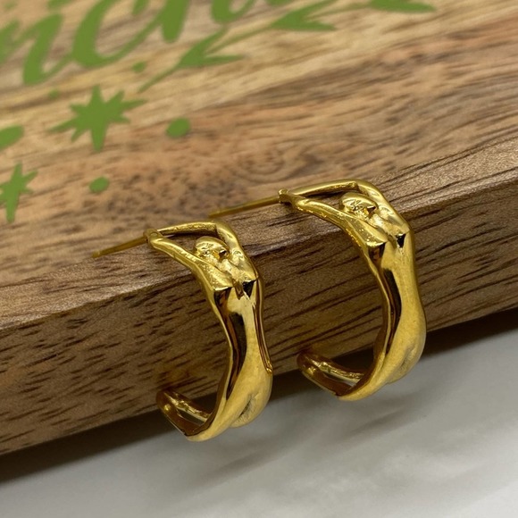 Anthropologie Jewelry - NEW Female Backbend Hoop Earrings
